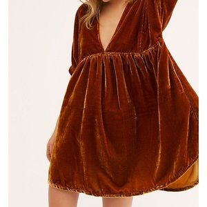 Free People Velvet Mini Dress size xs